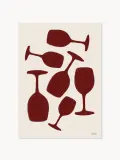 Poster and Frame Постер Abstract Wine Glasses, Тара Ройл — фото 5
