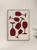 Poster and Frame Постер Abstract Wine Glasses, Тара Ройл — фото 8