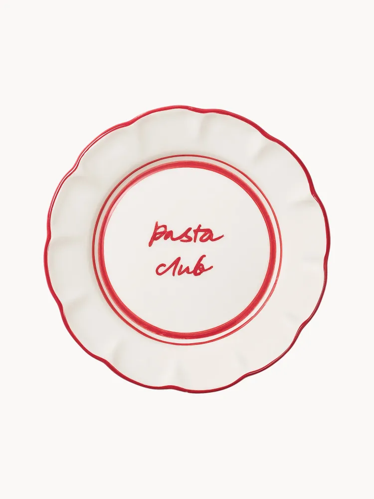 Pick a Poppy Тарелка для завтрака Bistro ручной росписи, Ø 22 × В 4 см, Белый