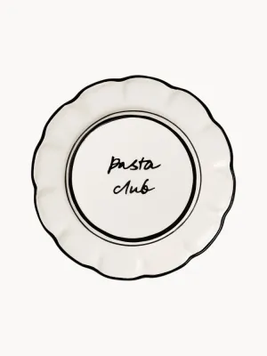 Pick a Poppy Тарелка для завтрака Bistro ручной росписи, Белый
