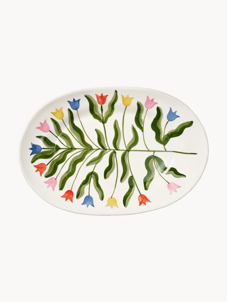Блюдо для подачи Madelen Möllard Pick a Poppy, фаянс, 39 см