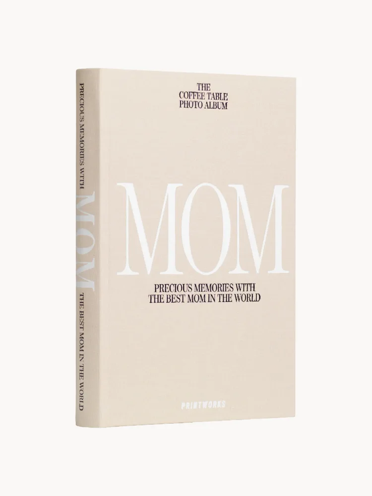Фотоальбом Printworks Mom на 80 страниц для 160 фотографий, тканевая обложка с тиснением, 20х28х4 см