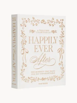 Printworks Фотоальбом свадебный Happily Ever After с вышивкой на полотняной обложке, 27 x 33 x 5 см, молочно-белый