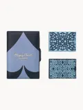Printworks Игральные карты Reverra, 2 колоды в футляре из натуральной кожи, 16х11х5 см, в оттенках синего — фото 1