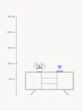 Qeeboo Светильник настольный детский Teddy Love в форме мишки с сердцем, аккумуляторный, с диммером, 23х22х13 см, голубой — фото 2