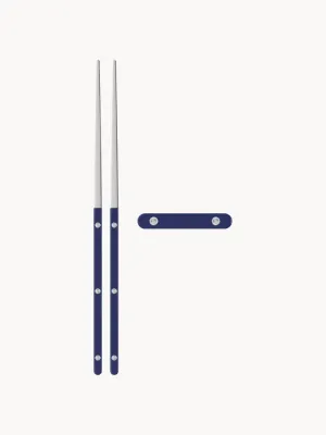Sabre Paris Палочки для еды Bistrot с подставкой, Д 23 см, Тёмный синий