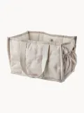 Sebra Корзина для хранения детских вещей Diaper Caddy из хлопка ручной работы, 25х18х15 см, светло-бежевая — фото 1