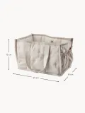 Sebra Корзина для хранения детских вещей Diaper Caddy из хлопка ручной работы, 25х18х15 см, светло-бежевая — фото 2
