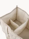 Sebra Корзина для хранения детских вещей Diaper Caddy из хлопка ручной работы, 25х18х15 см, светло-бежевая — фото 3