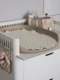 Sebra Корзина для хранения детских вещей Diaper Caddy из хлопка ручной работы, 25х18х15 см, светло-бежевая — фото 5