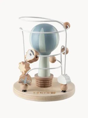 Sebra Лабиринт игрушечный Balloon с шариками, бук и фанера, ручная работа, диаметр 15 см, высота 17 см, в оттенках синего