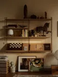 String Furniture Кронштейн настенный String System для полок, панель из стали с порошковой окраской, 30х75 см, красный — фото 3