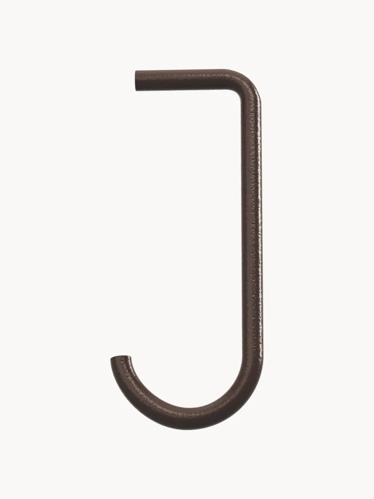 String Furniture Вешалка настенная String System, набор из 5 крючков, Ш 4 × В 8 см, Тёмный коричневый