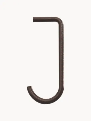 String Furniture Вешалка настенная String System, набор из 5 крючков, Ш 4 × В 8 см, Тёмный коричневый