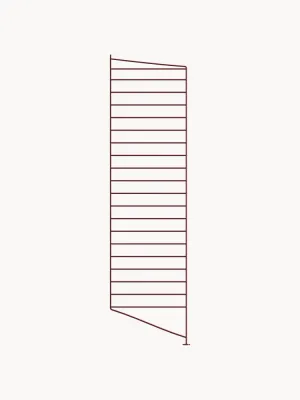 String Furniture Стойка напольная для стеллажа String System металлическая решётчатая, 30х115 см, красная