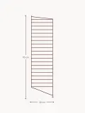 String Furniture Стойка напольная для стеллажа String System металлическая решётчатая, 30х115 см, красная — фото 2