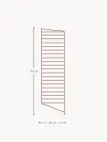 String Furniture Стойка напольная для стеллажа String System металлическая решётчатая, 30х115 см, красная — фото 4