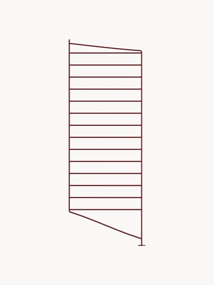 String Furniture Панель напольная для стеллажа String System стальная, ширина 30 см, высота 85 см, красная