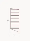 String Furniture Панель напольная для стеллажа String System стальная, ширина 30 см, высота 85 см, красная — фото 2