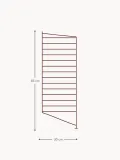 String Furniture Панель напольная для стеллажа String System стальная, ширина 30 см, высота 85 см, красная — фото 6