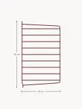 String Furniture Кронштейн настенный String System для полок, панель стальная с порошковой окраской, 30х50 см, красный — фото 2