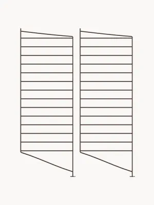 String Furniture Панель напольная для стеллажа String System стальная, ширина 30 см, высота 85 см, тёмно-коричневая