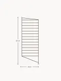String Furniture Панель напольная для стеллажа String System стальная, ширина 30 см, высота 85 см, тёмно-коричневая — фото 4