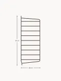 String Furniture Панель настенная String System для стеллажа из стали с порошковой окраской, 20 x 50 см, тёмно-коричневая — фото 2