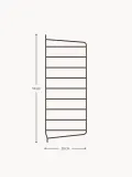 String Furniture Панель настенная String System для стеллажа из стали с порошковой окраской, 20 x 50 см, тёмно-коричневая — фото 4
