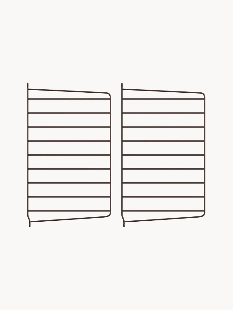 String Furniture Панель настенная String System для стеллажа из стали с порошковой окраской, 30 x 50 см, тёмно-коричневая