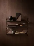 String Furniture Панель настенная String System для стеллажа из стали с порошковой окраской, 30 x 50 см, тёмно-коричневая — фото 3