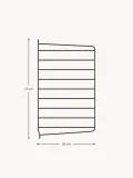 String Furniture Панель настенная String System для стеллажа из стали с порошковой окраской, 30 x 50 см, тёмно-коричневая — фото 5
