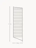 String Furniture Панель напольная для стеллажа String System стальная, ширина 30 см, высота 115 см, тёмно-коричневая — фото 2