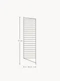 String Furniture Панель напольная для стеллажа String System стальная, ширина 30 см, высота 115 см, тёмно-коричневая — фото 4