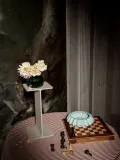 String Furniture Подставка декоративная Museum, постамент из алюминия для декора и растений, 15х15 см, высота 30 см, бежевая — фото 3