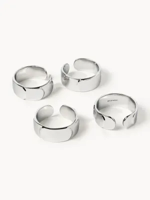 Кольцо для салфеток Westwing Collection Lea из нержавеющей стали, набор 4 шт