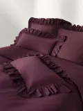 Westwing Collection Наволочка Louane, Ш 50 × Д 80 см, Тёмный фиолетовый — фото 6