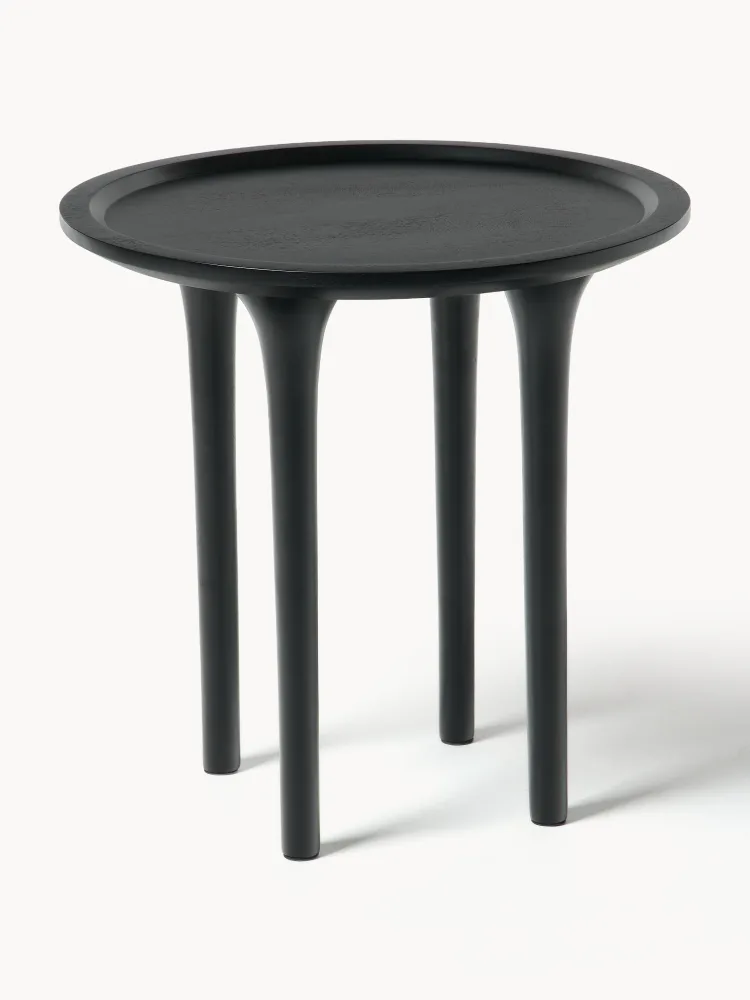 Westwing Collection Столик приставной Jeani, Ø 45 × В 45 см, Чёрный