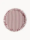 Westwing Collection Комплект круглых подушек на стул Ivette, 2 шт, Ø 40 см, Бордовый — фото 1