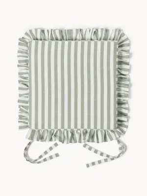 Westwing Collection Комплект подушек на стул Ivette, 2 шт, Ш 40 × Д 40 см, Шалфейный зелёный