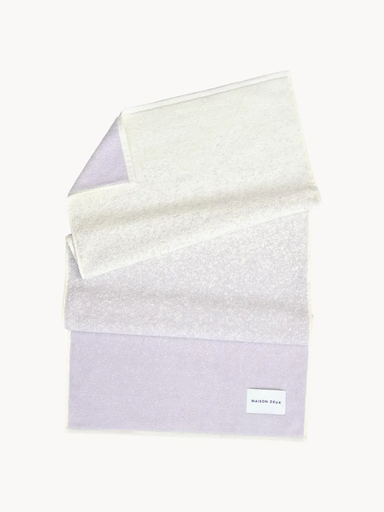 Maison Deux Полотенце гостевое Gradient, лавандово-белое
