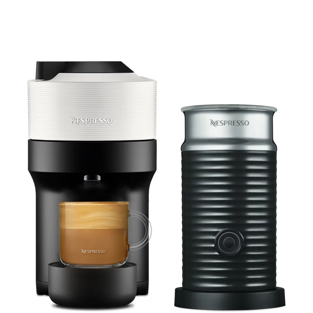 Кофемашина Nespresso Vertuo Pop белая и Aeroccino 3