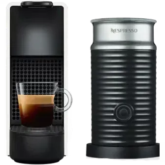 Кофемашина Nespresso Essenza Mini белая и Aeroccino 3