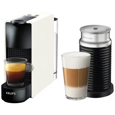 Кофемашина Nespresso Krups Essenza Mini белая с Aeroccino 3