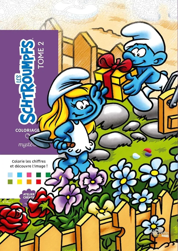 Раскраска Coloriages mystères - Schtroumpfs Tome 2, 128 стр.