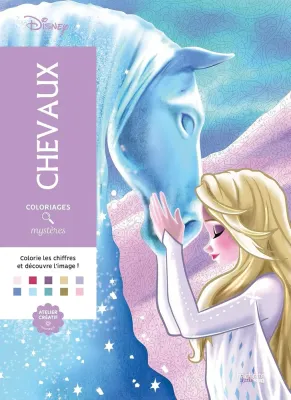 Hachette раскраска по номерам Coloriages mystères Disney - Chevaux, 112 стр.