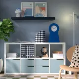IKEA KALLAX (ИКЕА КАЛЛАКС) — Вставка с дверцей, волна/светло-серо-голубой, 33x33 см — фото 2