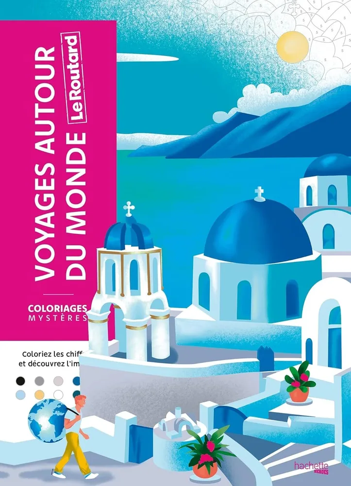 Раскраска по номерам Hachette Voyages autour du monde - Le Routard — Путешествие по миру, 112 стр. (предзаказ 10.09.2025)