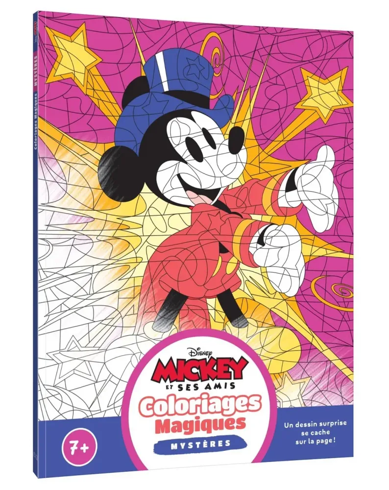 Hachette раскраска по номерам MICKEY ET SES AMIS - Coloriages Magiques - Mystères (7+) - Disney Junior