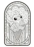 Раскраска по номерам Coloriages mystres Disney - официальное польское издание. Мандалы, оптические иллюзии, раскраски. — фото 4